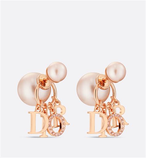 dior rose gold earrings|authentic christian dior earrings.